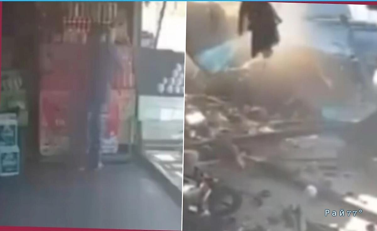 Неадекват на легковушке снёс придорожную лавку вместе с продавцом ▶️ Неадекват на легковушке снёс придорожную лавку вместе с продавцом ▶️