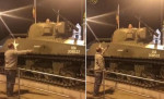 Забавная разборка двух военных, не поделивших танк, попала на видеокамеру в США (Видео)