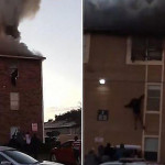 Мать спасла своего ребёнка, выбросив его из окна 3-го этажа горящего дома