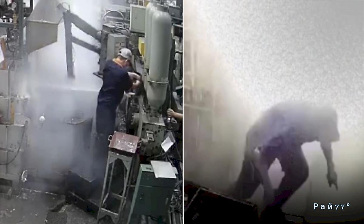 Работник цеха оказался в эпицентре устроенного им взрыва ▶️