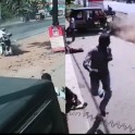 Момент молниеносной аварии попал в объективы двух видеокамер в Индии (Видео)