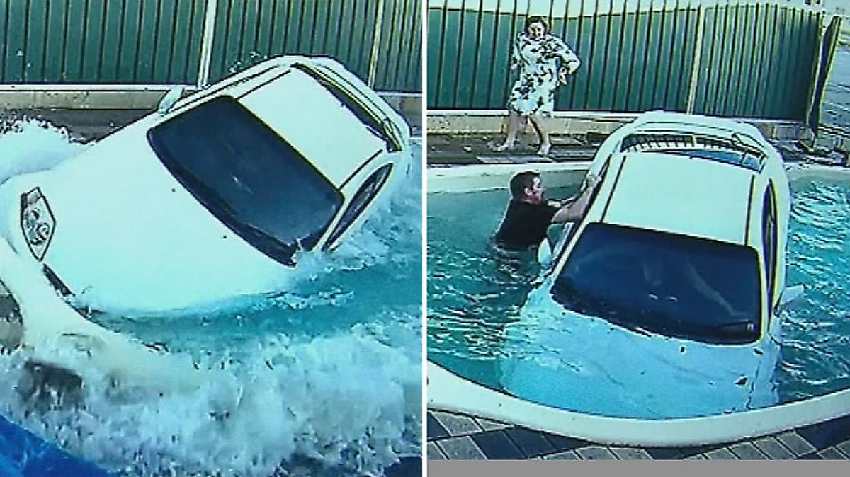 Пьяная австралийка, не покидая салон автомобиля, приняла ванну в бассейне частного жилища