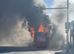 Рейсовый автобус взорвался и выгорел дотла в Сиднее