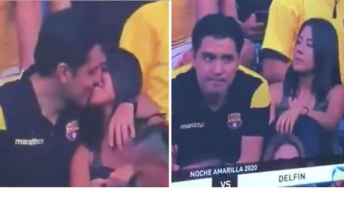 Оператор поймал на измене фаната, поцеловавшего девушку на матче в Эквадоре