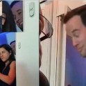 Пассажир самолёта запечатлел забавный момент выхода из туалета слишком любвеобильной пары. (Видео)