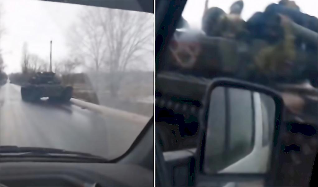 Легковушка не разъехалась с танком в Луганской области