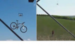 Беспилотник утащил велосипед у спортсмена в Чехии (Видео)