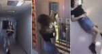Китайская манекенщица, не заметив стеклянную дверь, попала в неприятную ситуацию (Видео)