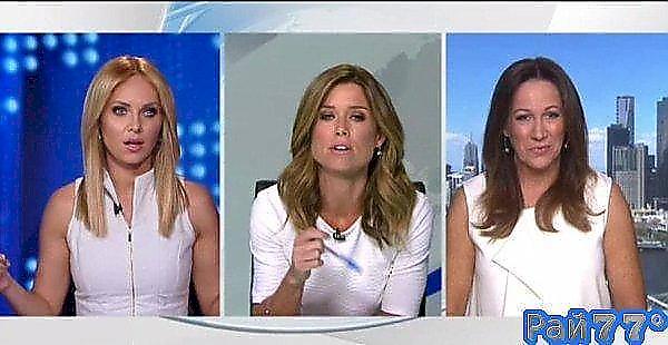 Три австралийские телеведущие поскандалили из за цвета одежды в прямом эфире. (Видео)