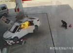 Два китайца, поспорившие в автомобиле, чуть не спалили заправку