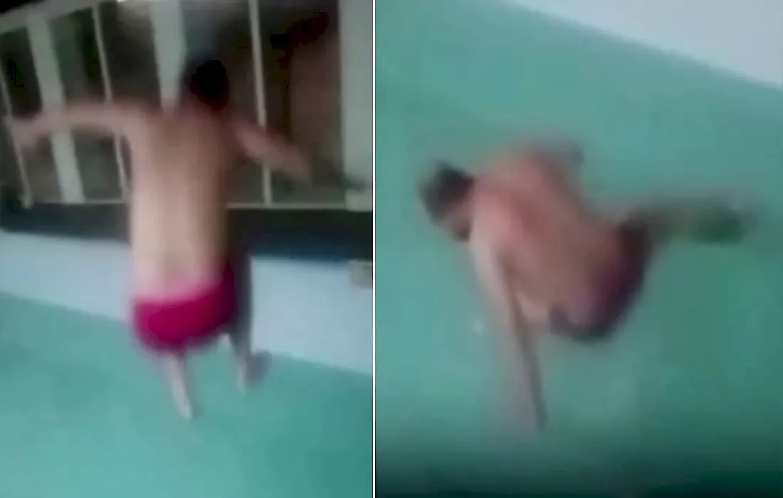 «Человек-ледокол», используя копчик, не смог проделать прорубь в ледяном бассейне: видео