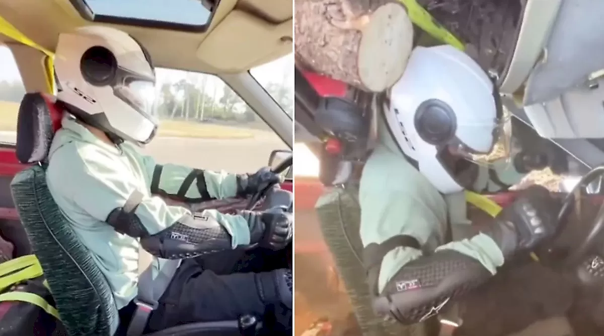 Водитель получил бревном по голове, испытывая ходовые качества автомобиля: видео