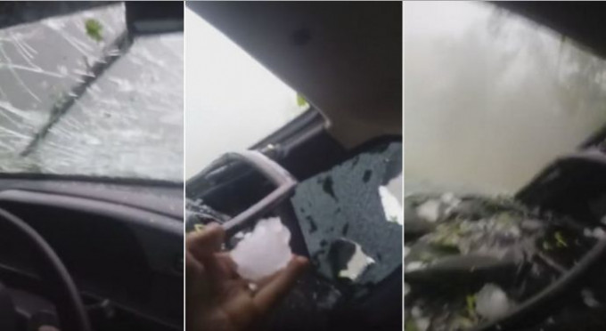 Автовладелец, угодивший под град, разбивший его машину  - не смог сдержать эмоций (Видео)