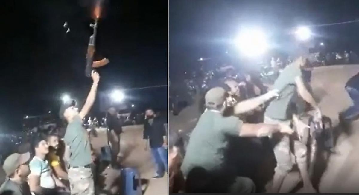 Молодой араб, чудом не расстрелял толпу и попал на видео во время праздничного мероприятия