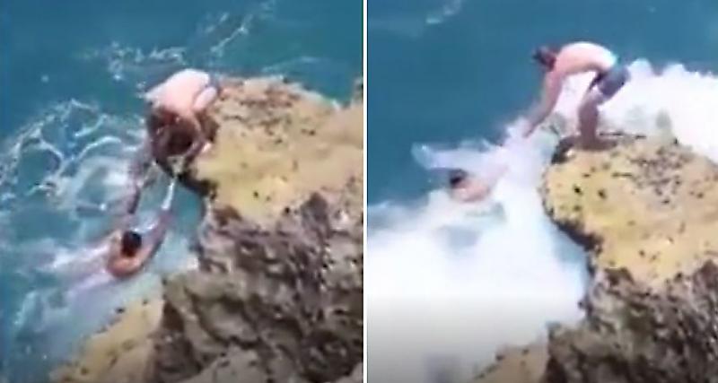 Австралиец спас тонущего китайского любителя селфи на Бали ▶