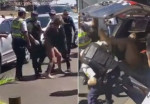 Буйная девица голыми ногами нанесла побои полицейским в Бразилии (Видео)