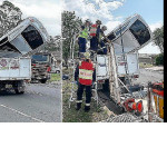 Австралийский автомобилист «припарковал» машину в кузове грузовика ▶