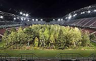 Сотни деревьев посадили на футбольном стадионе в Австрии ▶ 1