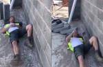 Британский строитель разбудил своего коллегу очень экстремальным способом (Видео)