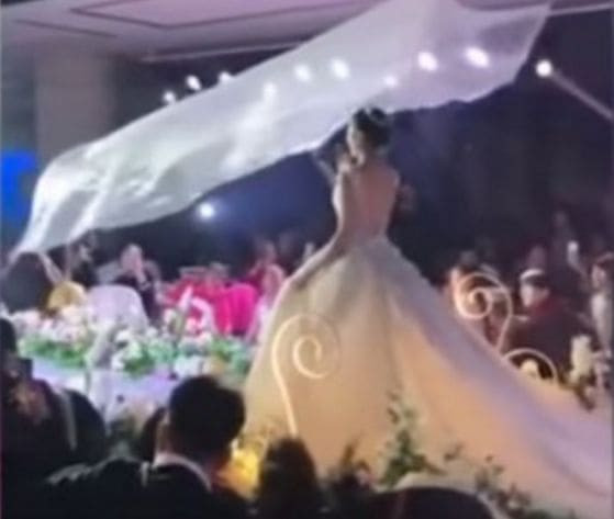 Новая свадебная тенденция в Китае - летящая вуаль (Видео)