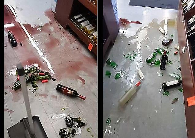 Павлин вызвал хаос в винном магазине, в США. (Видео)
