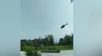 Гражданский вертолёт совершил жёсткую посадку на кроны деревьев в Китае