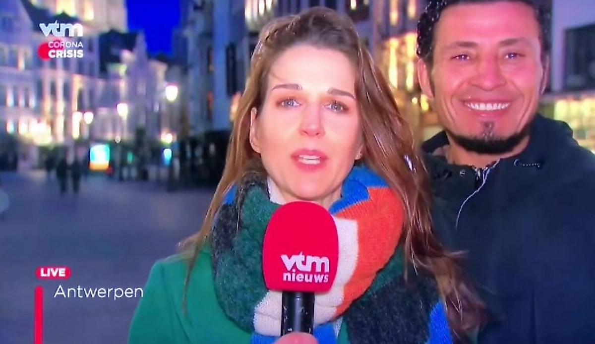 Любвеобильного пешехода арестовали за поцелуй журналистки во время прямого эфира