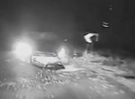 Дерево преградило путь уходящему от полицейской погони автомобилю