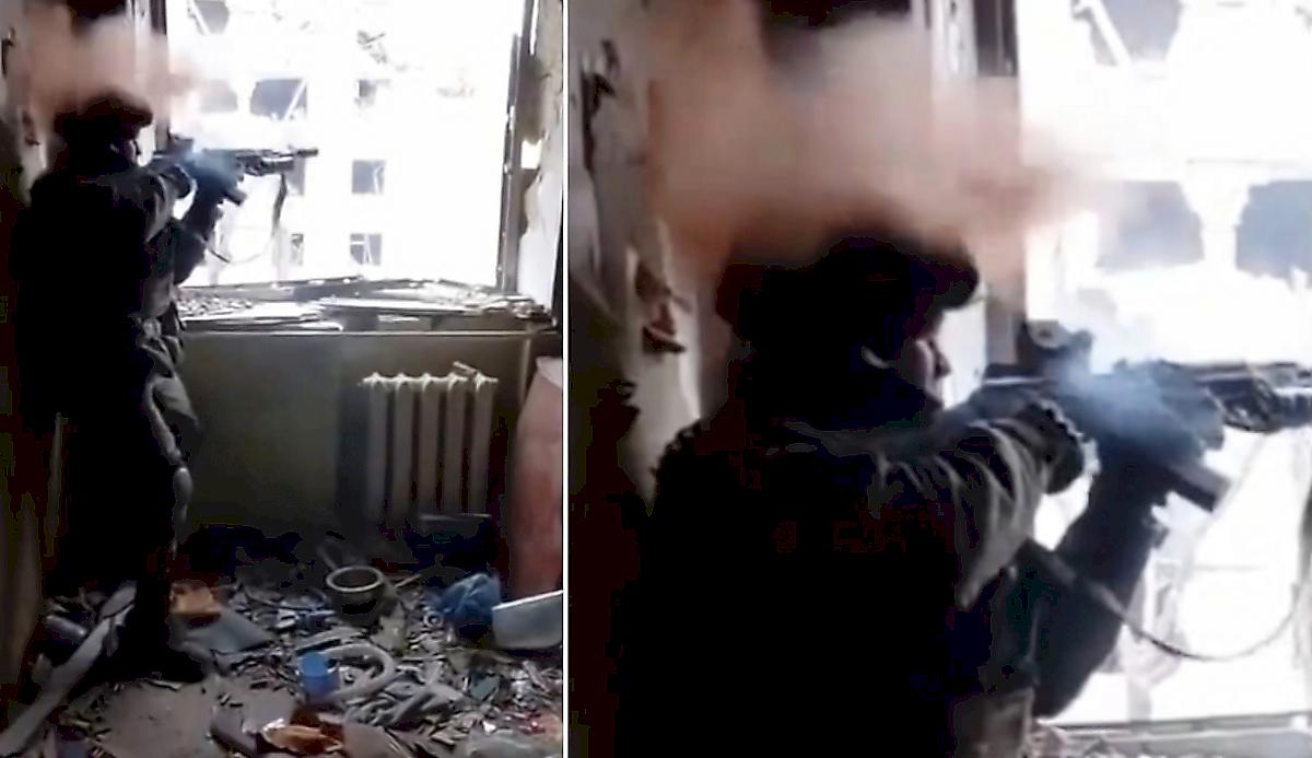 Видео: пули просвистели над головой везучего укровоина