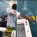 Американский рыбак крайне неудачно выбросил сеть из лодки. (Видео)