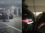Рассеянный водитель слишком рано покинул салон и не смог остановить укатившуюся легковушку - видео