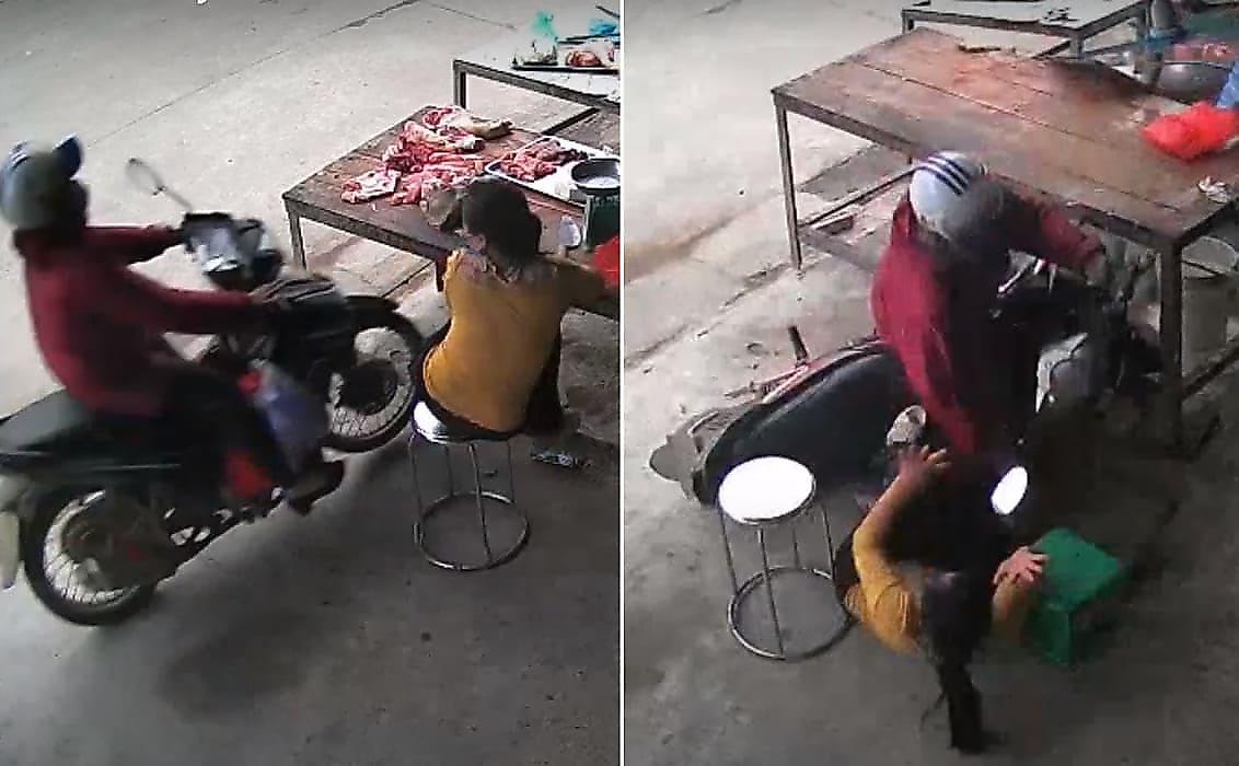 Мотоциклист «вклинился» в процесс приготовления мяса в придорожном кафе