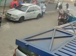 Пешеходы, используя мусорку, помешали полицейским поймать мотоциклиста