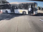 Водитель в самый последний момент предотвратил падение укатившегося автобуса c обрыва