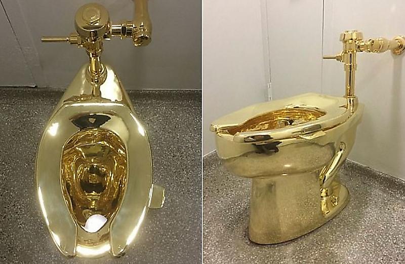 Золотой унитаз, стоимостью миллион долларов, похитили из британского музея