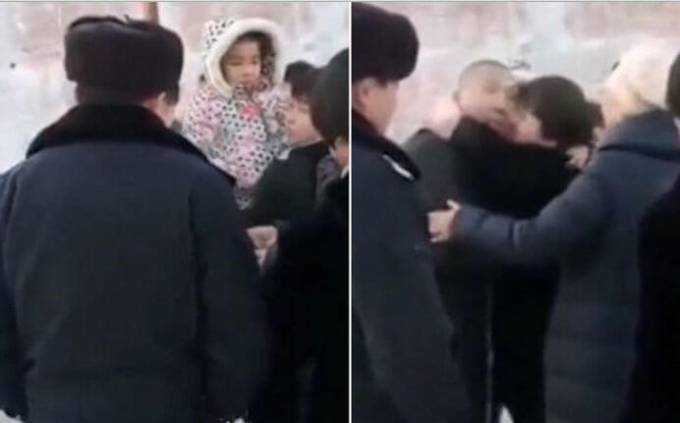 Душераздирающий момент прощания приговорённого к смертной казни отца со своей дочерью сняли в Китае (Видео)
