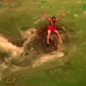 Спасатели на вертолёте сняли со скалы застрявшего пловца (Видео)