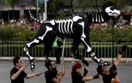 Тысячи мексиканцев приняли участие в параде, посвящённом дню мёртвых в Мехико. (Видео) 12
