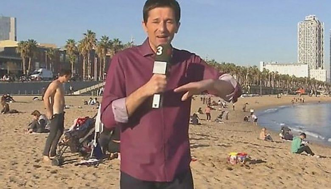 Нудист стал героем выпуска прогноза погоды на испанском телевидении