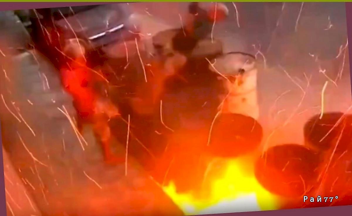 Любознательные рабочие провели неудачные опыты и пережили взрыв бочки ▶️