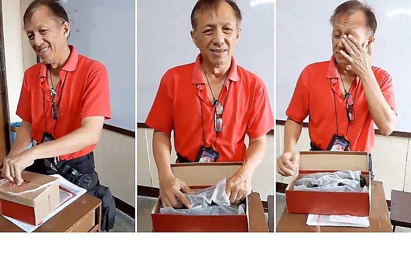Филиппинские школьники растрогали до слёз учителя, подарив ему обувь ▶