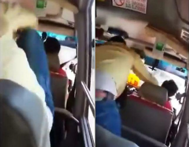Бешеный пассажир избил водителя автобуса во время езды в Гонконге (Видео)